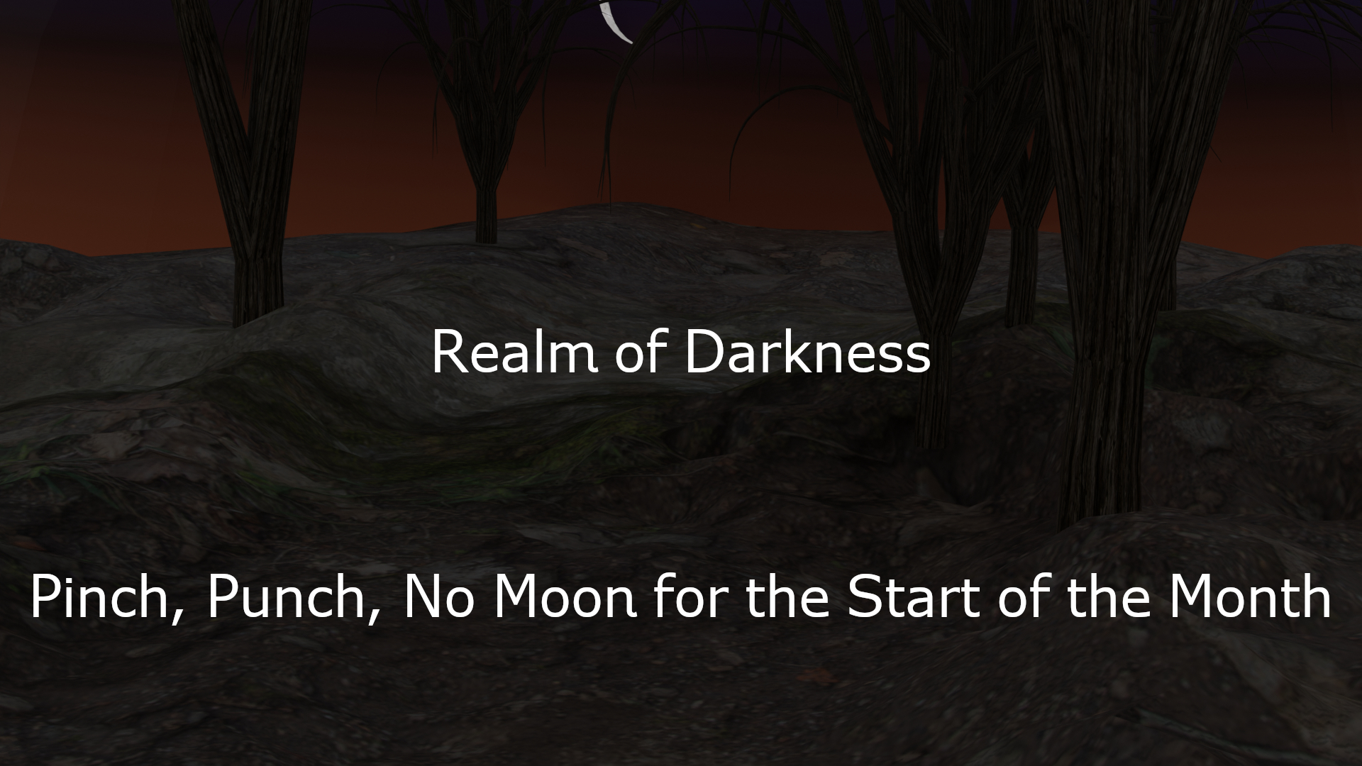 Image from DHBN Realm of Darkness Pinch, Punch, No Moon for the start of the month Short Video