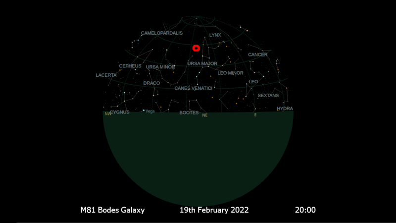 M81 Bodes Galaxy Location Screenshot