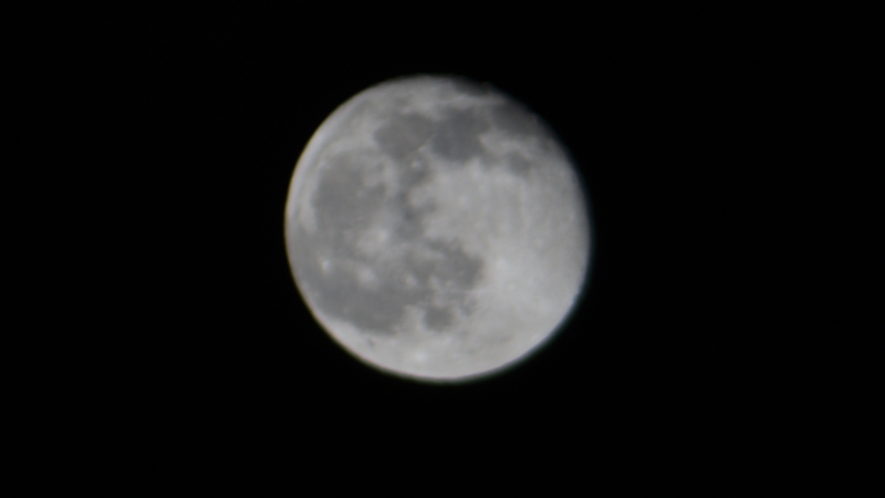 Image of Moon taken through a telescope