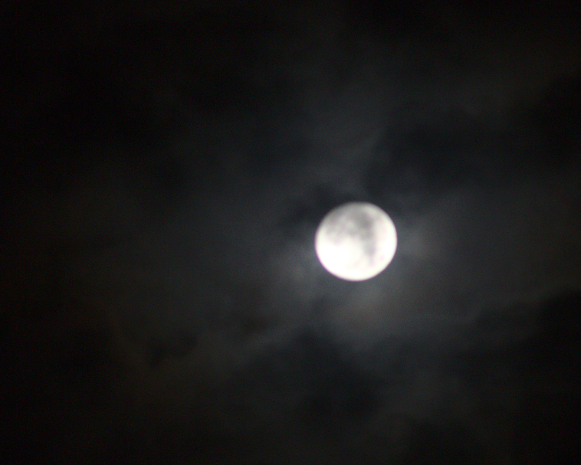 November Moon with cloudy sky