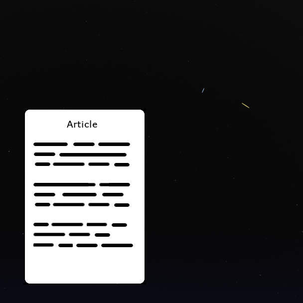 Image of an article shooting star backgroound